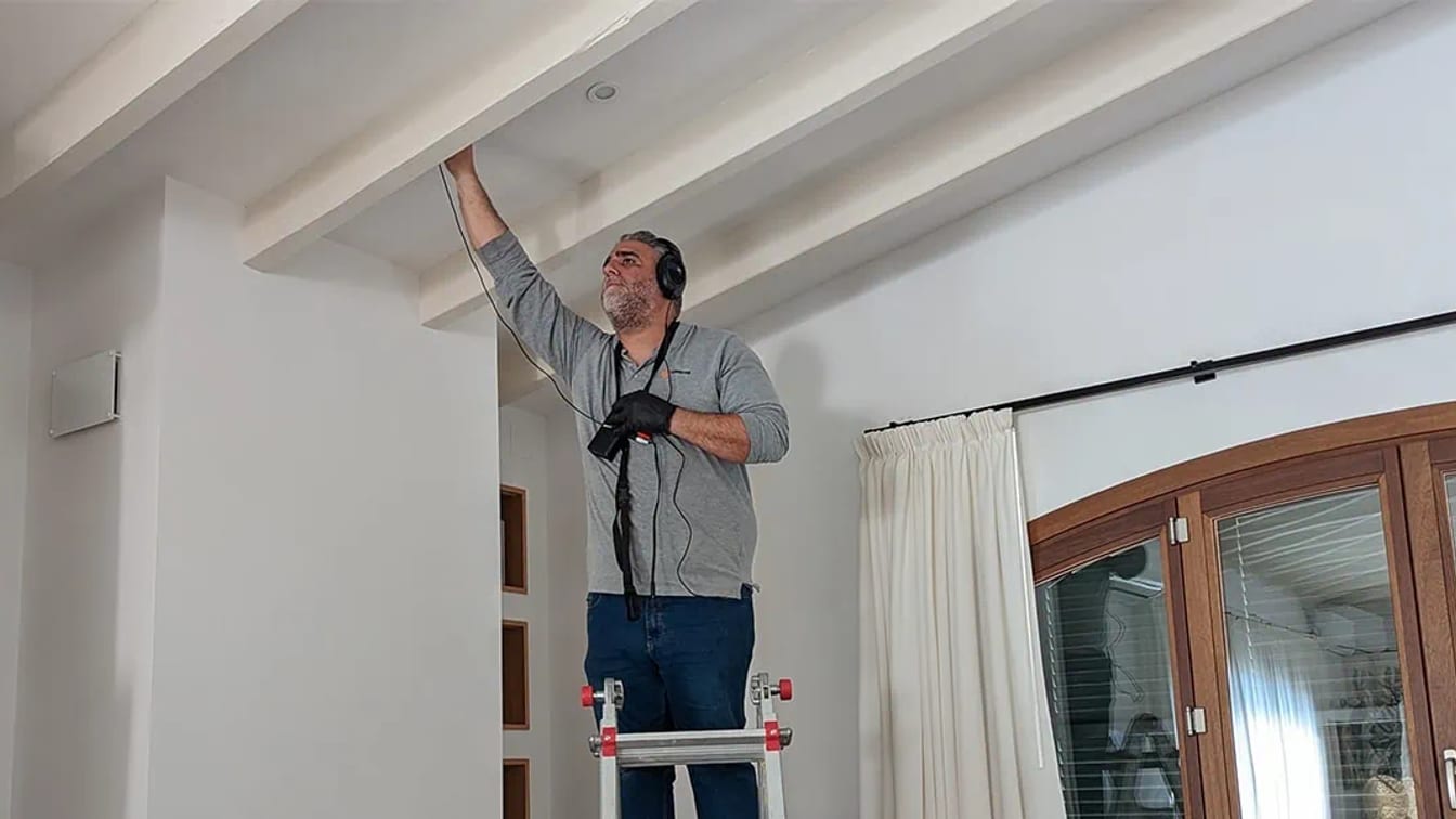 Vigas de madera con carcoma en una vivienda de Mallorca