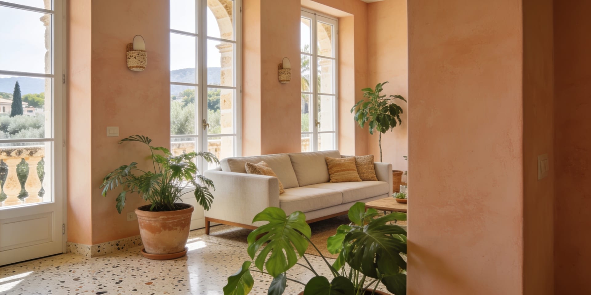 Salón de una vivienda limpia y luminosa en Mallorca